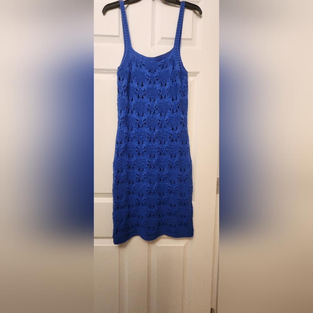 Lost + Wander Cellyssa Knit Mini Dress Blue - Picture 4 of 4